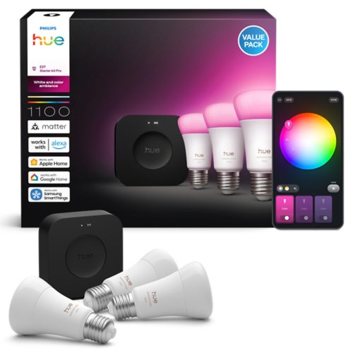 PHILIPS Hue フルカラー スターターセットA60 3 A60 colored LED Bulbs E27 + Bridge Pro | Philips Hue SG