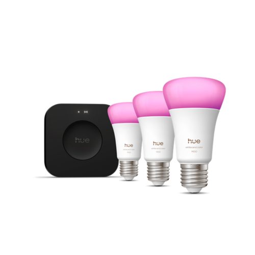 Philips Hue Starter Kit A60 電球3個+ブリッジ付き 3 A60 colored LED Bulbs E27 + Bridge Pro | Philips Hue SG