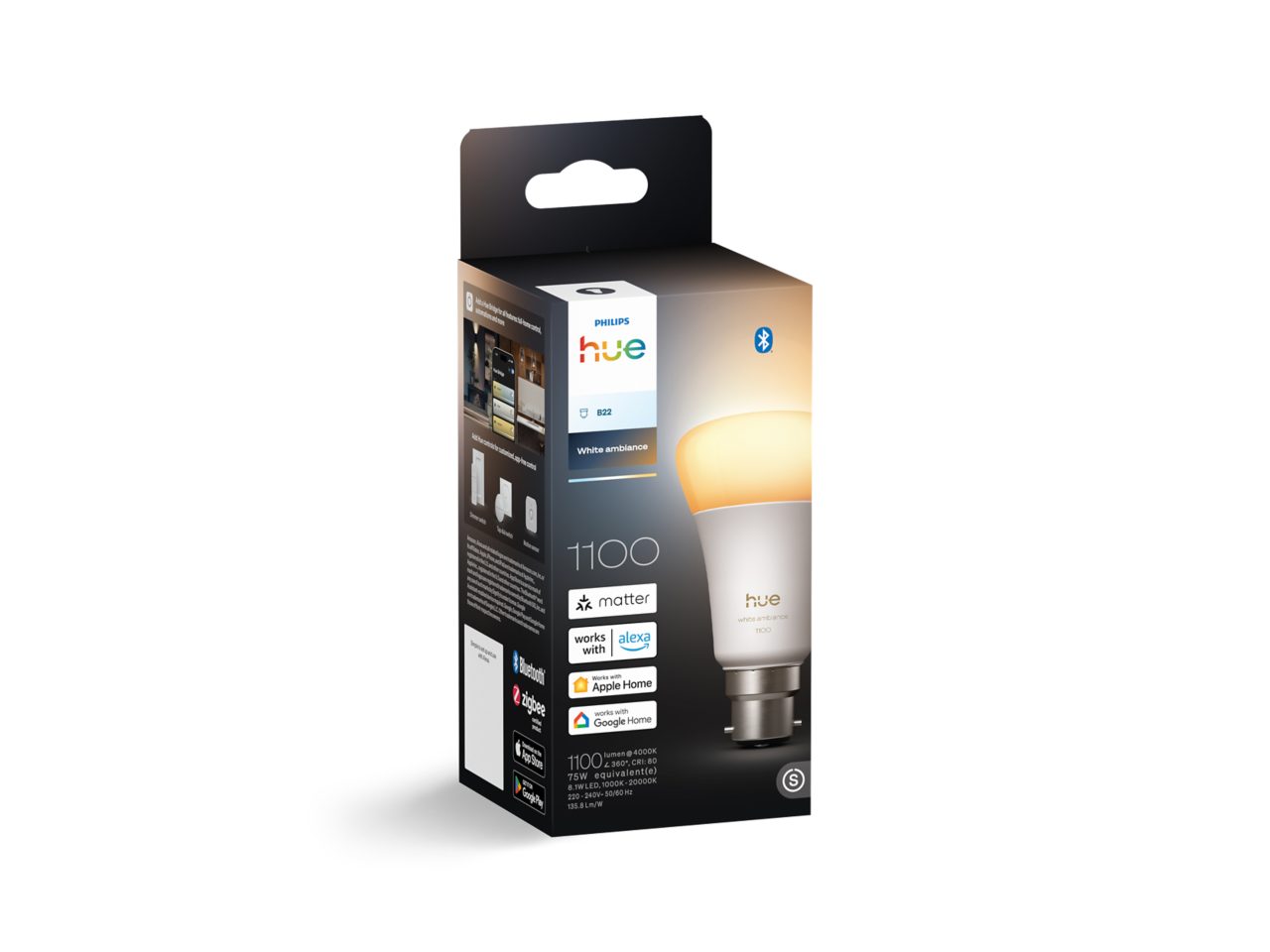 Hue White ambiance A60 - E27 smart bulb - 1100 | Philips Hue AU