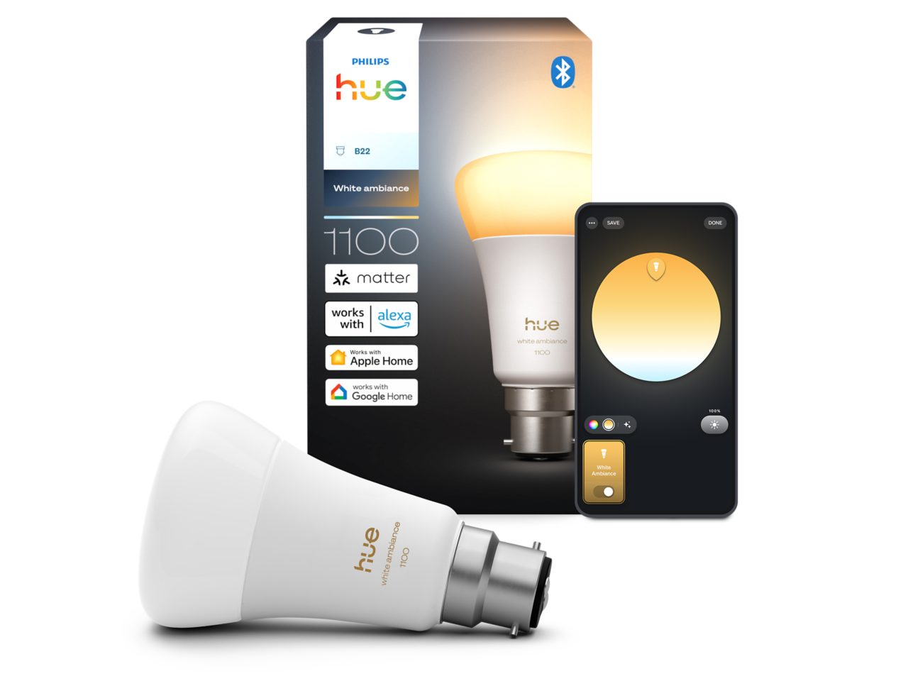 Hue White ambiance A60 - E27 smart bulb - 1100 | Philips Hue NZ