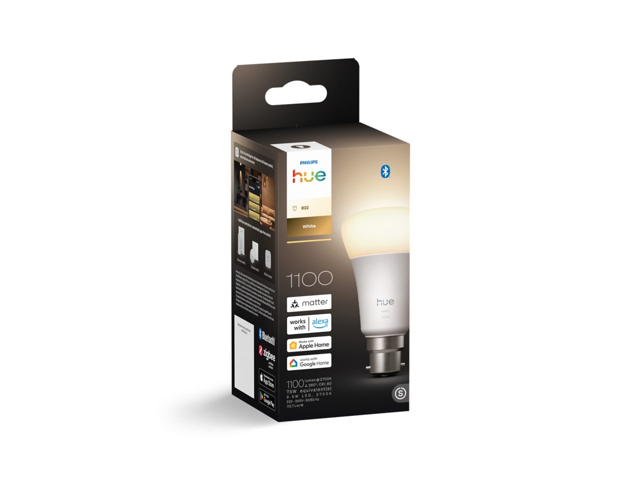 Hue White A60 - B22 smart bulb - 1100 | Philips Hue NZ