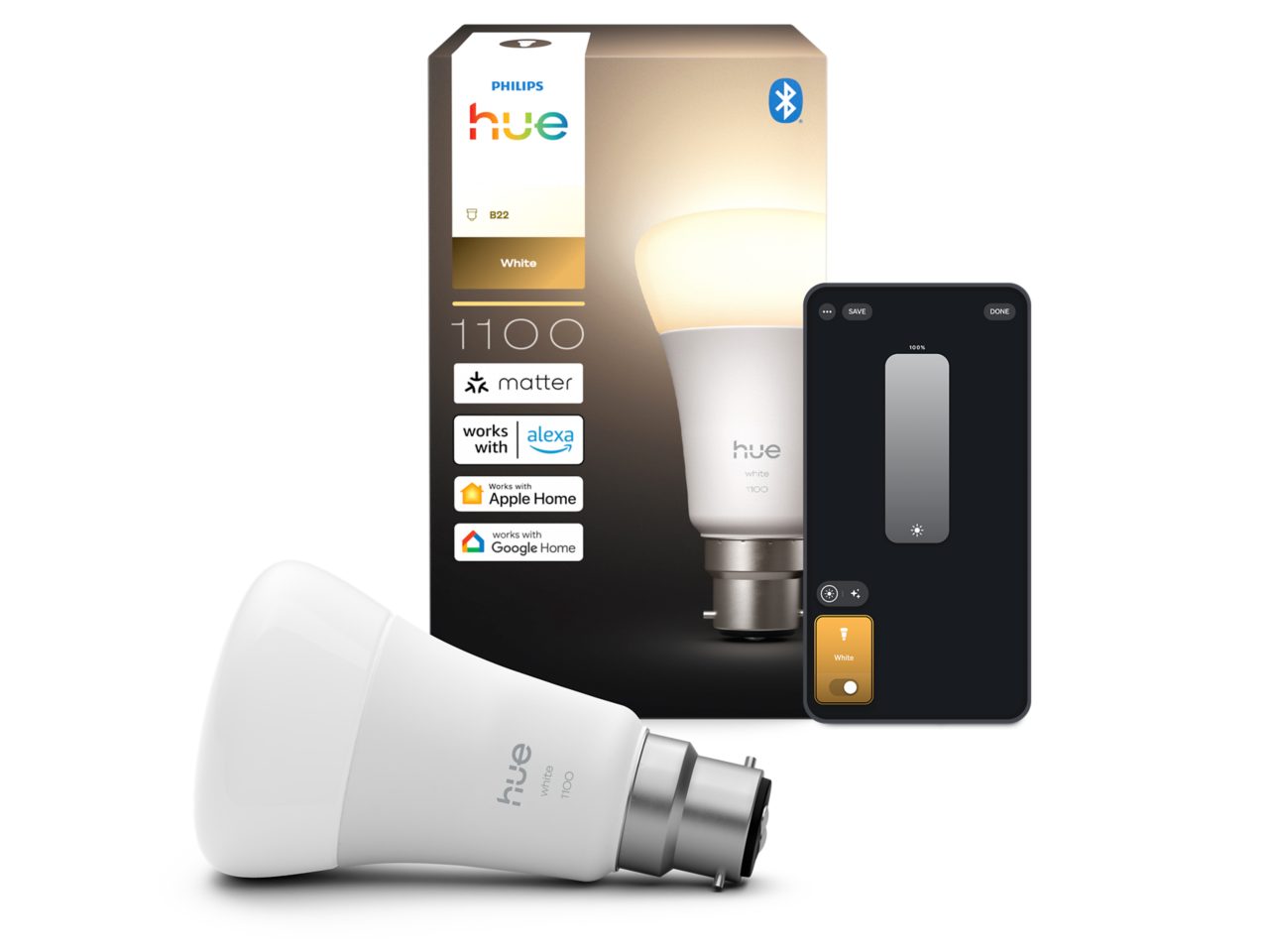 Hue White A60 - B22 smart bulb - 1100 | Philips Hue NZ