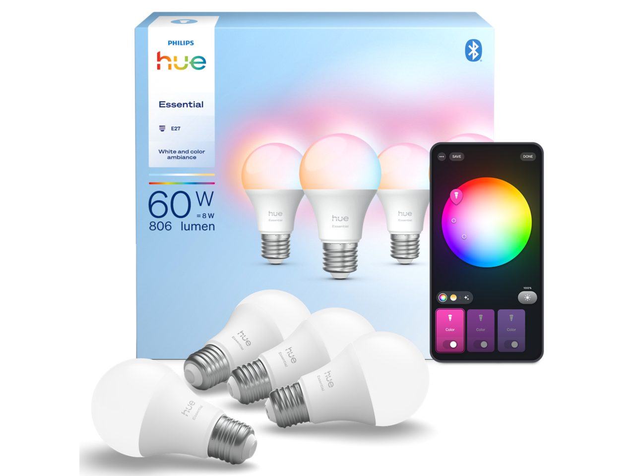 Phillips hue hue white and color 4個セット Phillips hue hue white and color 4個セット