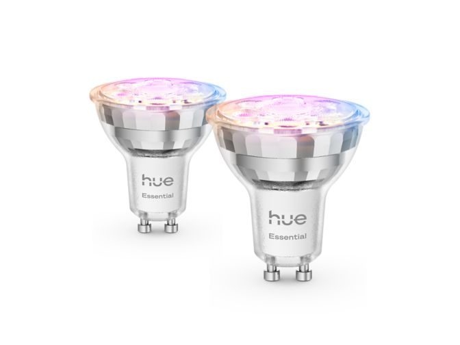 Close-up van de voorkant van Essential GU10 - slimme spot - 345 lm - 4,7 W - 2-pack