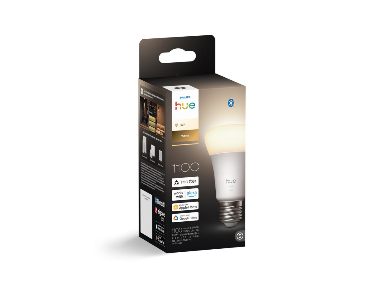 Hue White A60 - E27 smart bulb - 1100 | Philips Hue NZ