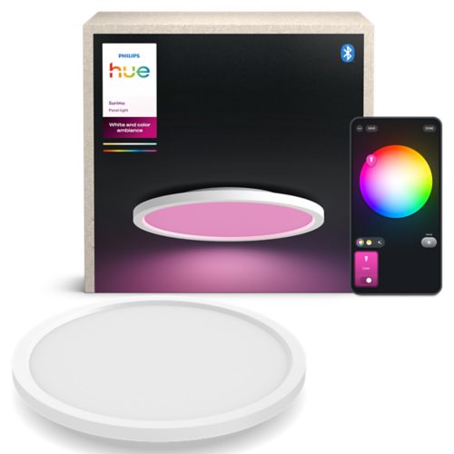 Plafondlamp Surimu, rond paneel
