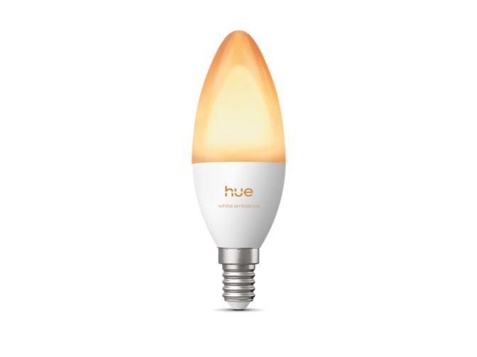 Nahaufnahme der Vorderseite von B39 Kerze – Smarte E14 LED-Lampe