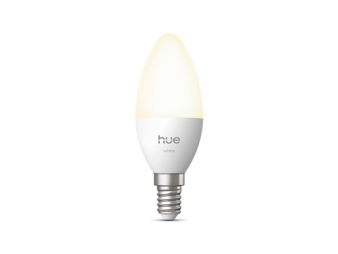 Nahaufnahme der Vorderseite von B39 Kerze – Smarte E14 LED-Lampe