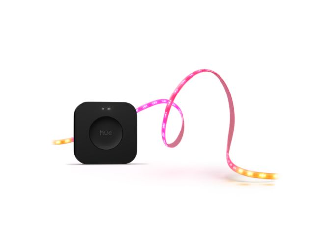 Gros plan de l'avant de Kit de démarrage : Ruban LED Hue Flux 6 m + Bridge Pro