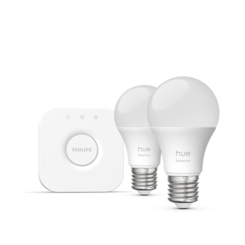 Hue White and color ambiance Set de bază Essential: 2 becuri smart