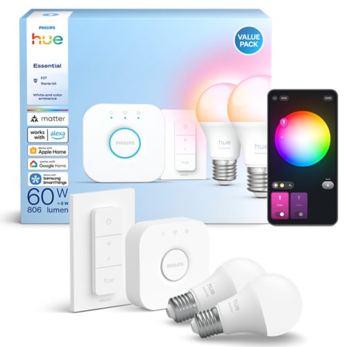 Hue White and color ambiance Essential aloituspakkaus: 2kpl E27