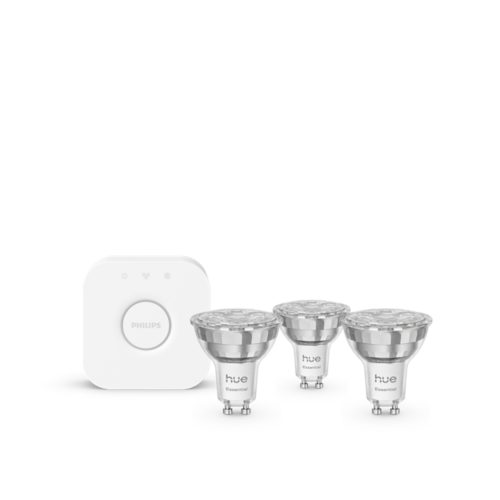 Hue White and color ambiance Set de bază Essential: 3 becuri smart