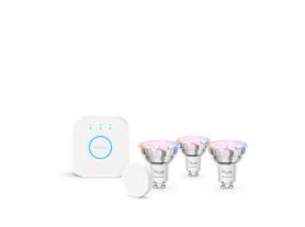 Essential starter kit: 3 slimme GU10 slimme lampen (345 lm) + smart button