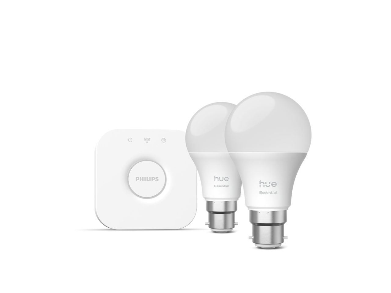 Hue White and Colour Ambiance Essential starter kit: 2 B22 smart