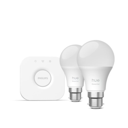 Hue White and Colour Ambiance Essential starter kit: 2 B22 smart