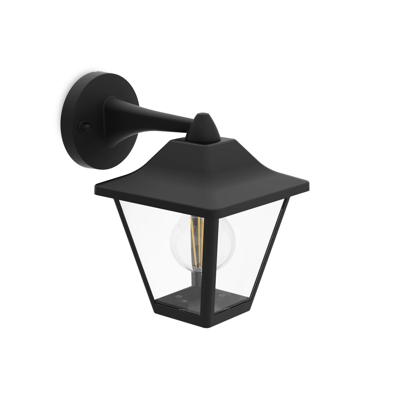 Tuinarmatuur Wandlamp Buiten IP54 E27 - Zwarte Buitenlamp