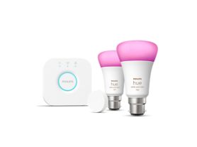 Starter-Set: 2 smarte Lampen B22 (1100) + Smart Button