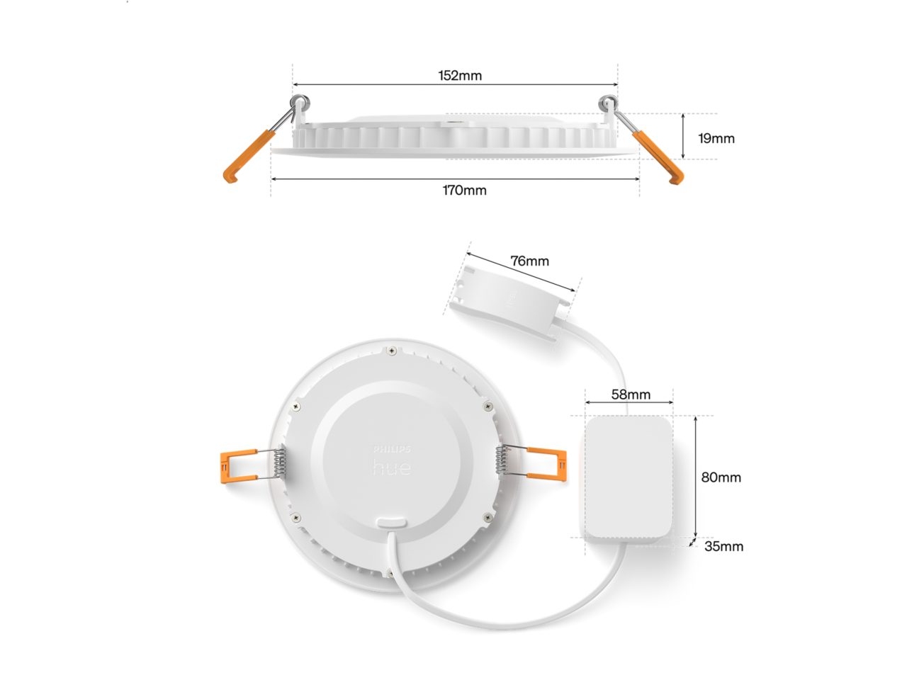 Hue White and Color Ambiance Empotrable fino 170mm | Philips Hue ES