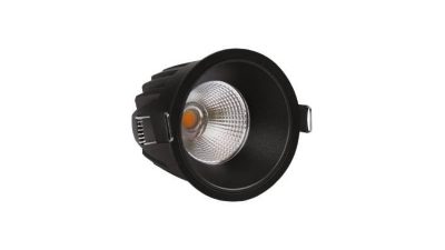 LED Luminaire 7W Deep Recessed Thin Trim Black (2700K)