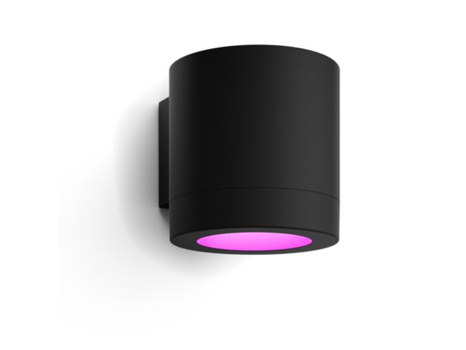 Close-up van de voorkant van Philips Hue Muscari wandspot