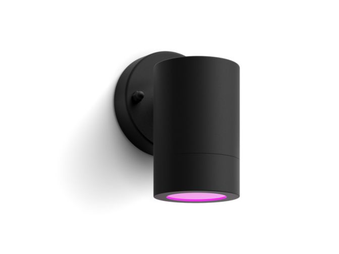Close-up van de voorkant van Philips Hue Struana wandspot