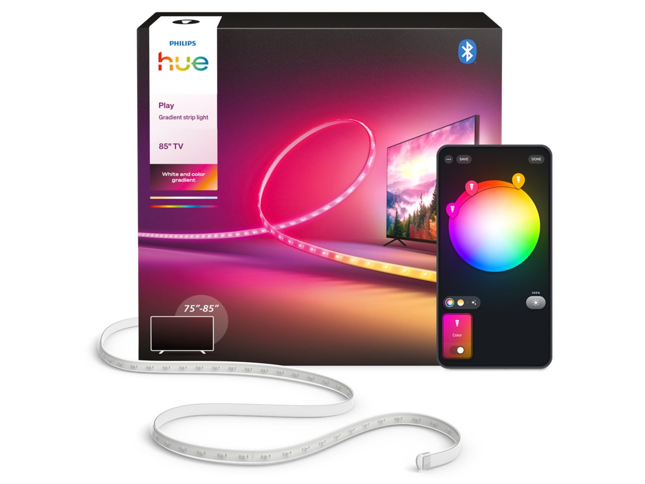 【PHILIPS】Hue テープライト Hue Play TV テープライト 85インチ | Philips Hue JP