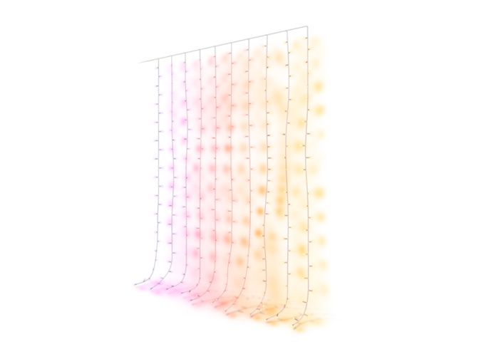 Primo piano della parte anteriore di Luci a tenda Festavia – 1,35 x 2 m, 250 LED