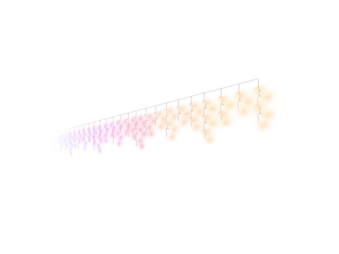 Primo piano della parte anteriore di Luci Festavia a ghiacciolo – 8,5 m, 250 LED