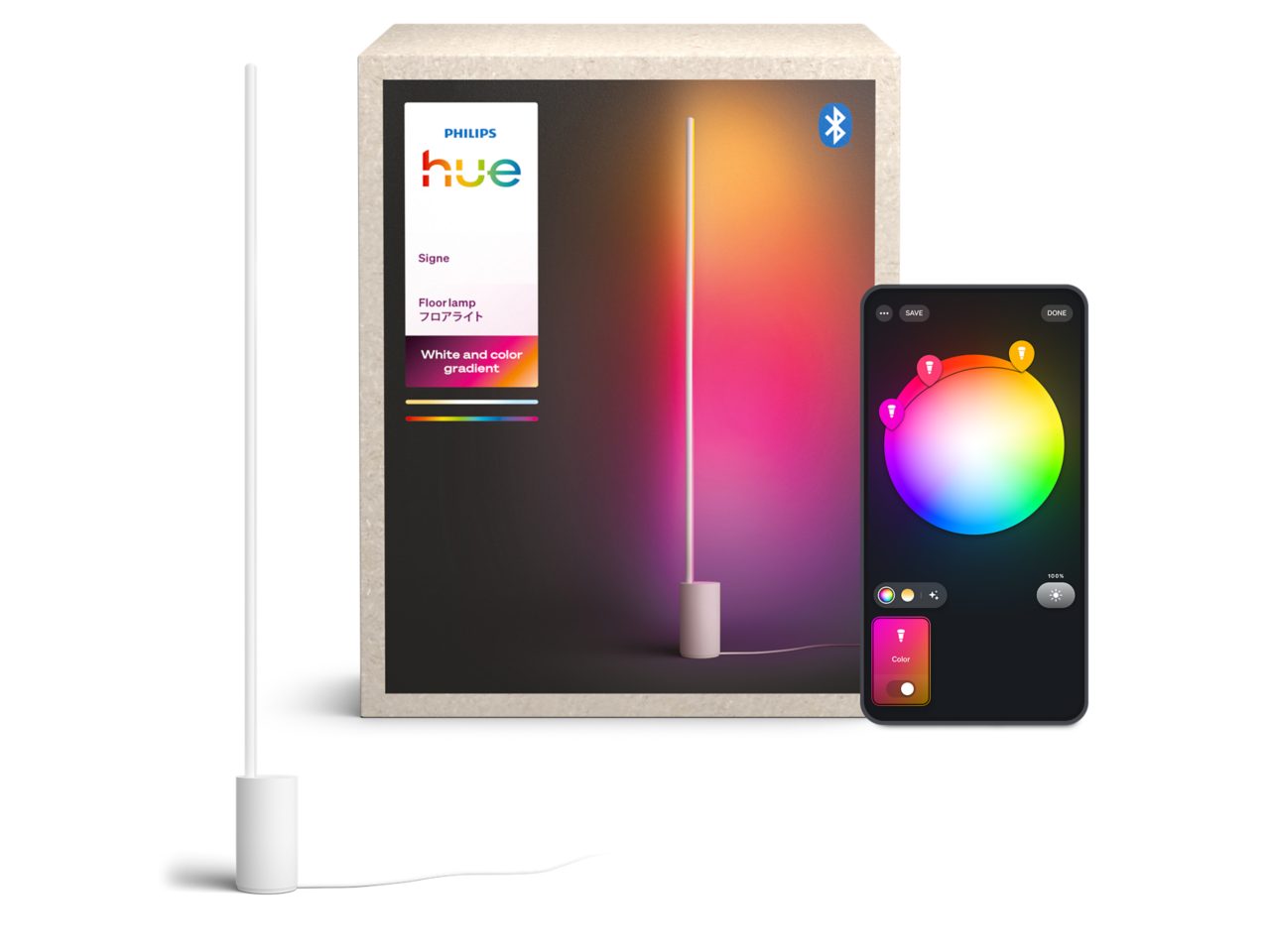 Hue シグネ グラデーション フロアライト - ホワイト | Philips Hue JP