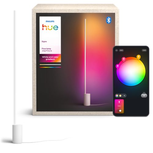 Philips Hue Signe グラデーション フロアランプ【箱無し】 Hue シグネ グラデーション フロアライト - ホワイト | Philips Hue JP