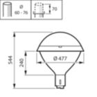 Dimension Drawing (without table) - BDP278 LED35-4S-740- DM10 DGR D9 62P