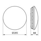 Dimension Drawing (without table) - WL060V LED11S/830 PSU II WH