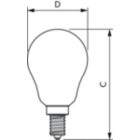  Candelabra Screw A 15mm Clear