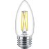 DEL Ampoule flamme transparente B11 E26 à filament x3, 60 W