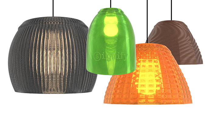 Série RD de lampes suspendues décoratives imprimées en 3D
