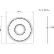 Dimension Drawing (without table) - RC159Z Deco Double Circle W60L60 (5pcs)