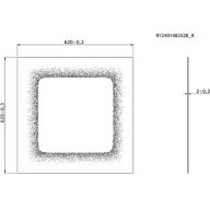 Dimension Drawing (without table) - RC159Z Deco Rounded Sq W62L62