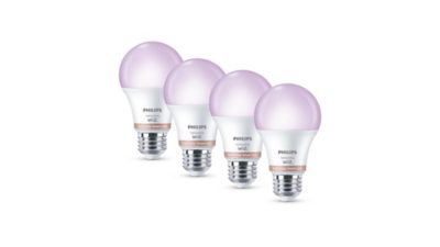 Smart LED Smart LED RGB A19 Bulb, 800 lm, 4 Pack