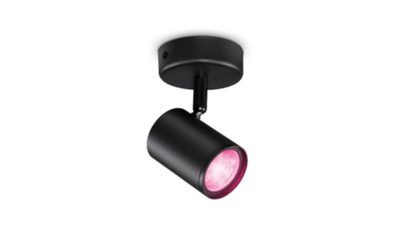 Smart LED Slimme spot x1, GU10, 345 lm, zwart