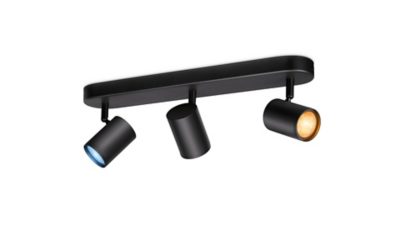 Smarte LED Smart Spotlight x3, GU10, 1.035 lm, Schwarz