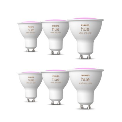 main.alt.text.RTP.Multipack: GU10 white and color ambiance 6-pack