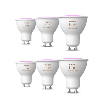 main.alt.text.RTP.Multipack: GU10 white and color ambiance 6-pack