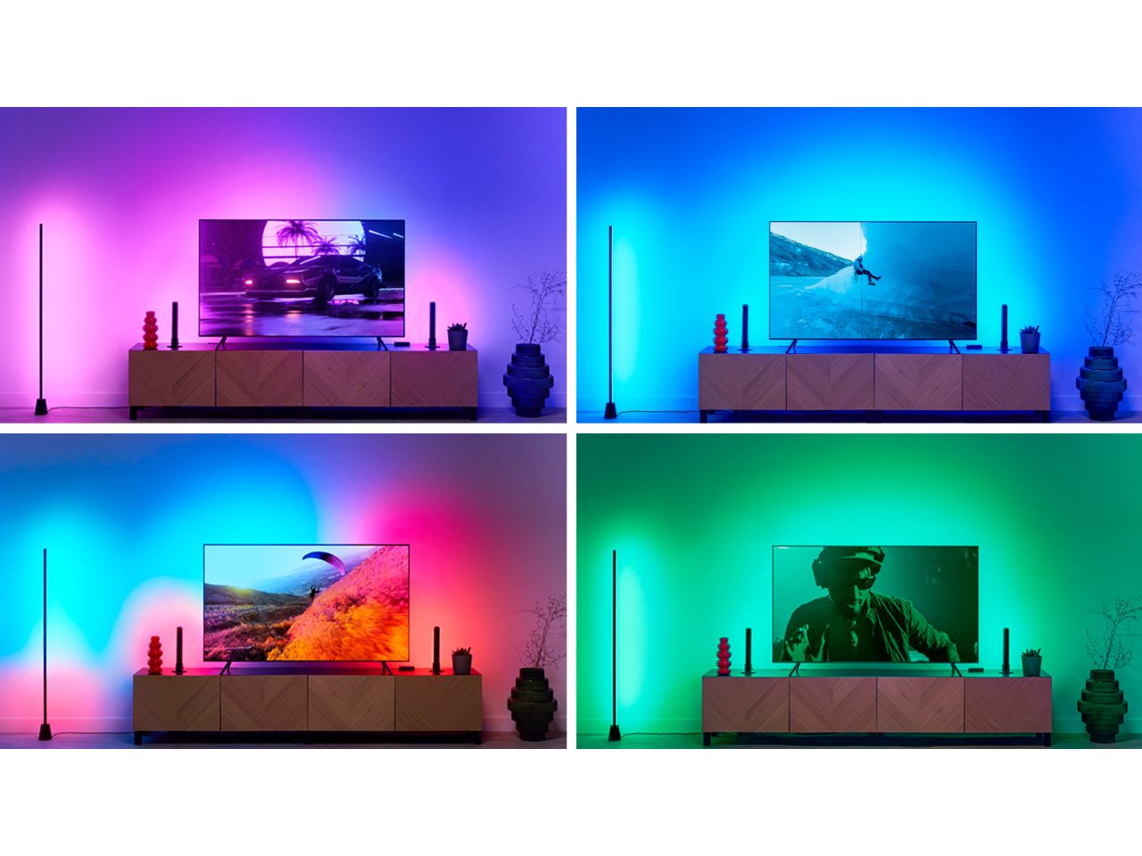 Bandă luminoasă HDMI Sync Box pentru iluminatul fundalului TV