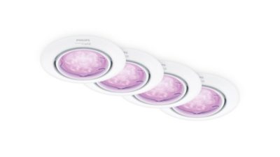 Smart LED Smart LED GU10 Kit, Full Colour, Tunable White, White, 4-Pack