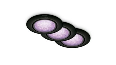Smart LED Sada Smart LED GU10, kompletní spektrum, nast. bílá, černá, 3 ks v bal.