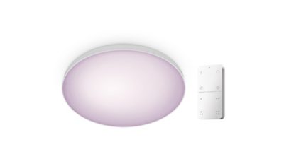 Smart LED Taklampe med fjernkontroll, 2600 lm, farget og justerbart hvitt lys, rund