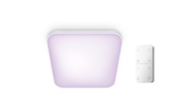 Smart LED Plafondlamp met afstandsbediening, 1800 lm, gekleurd en instelbaar wit licht, vierkant