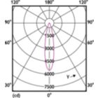 Light Distribution Diagram - 14PAR38/COR/940/F25/DIM/120V/T20 6/1FB