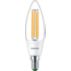 Ultraeffizient Filament-Kerzenlampe, transparent 40W B35 E14 x2