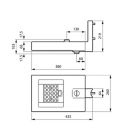 Dimension Drawing (without table) - BVP729 LED20-4S/830 II PSD D9 DM50 FG DG